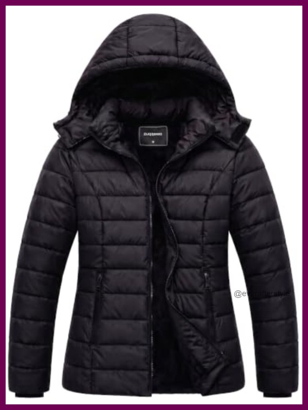 Women's Waterproof Down Puffer Coat Warm Winter Parka Quilted Zip